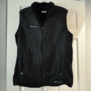 Marmot Black Quilted Logo Vest Mens XL